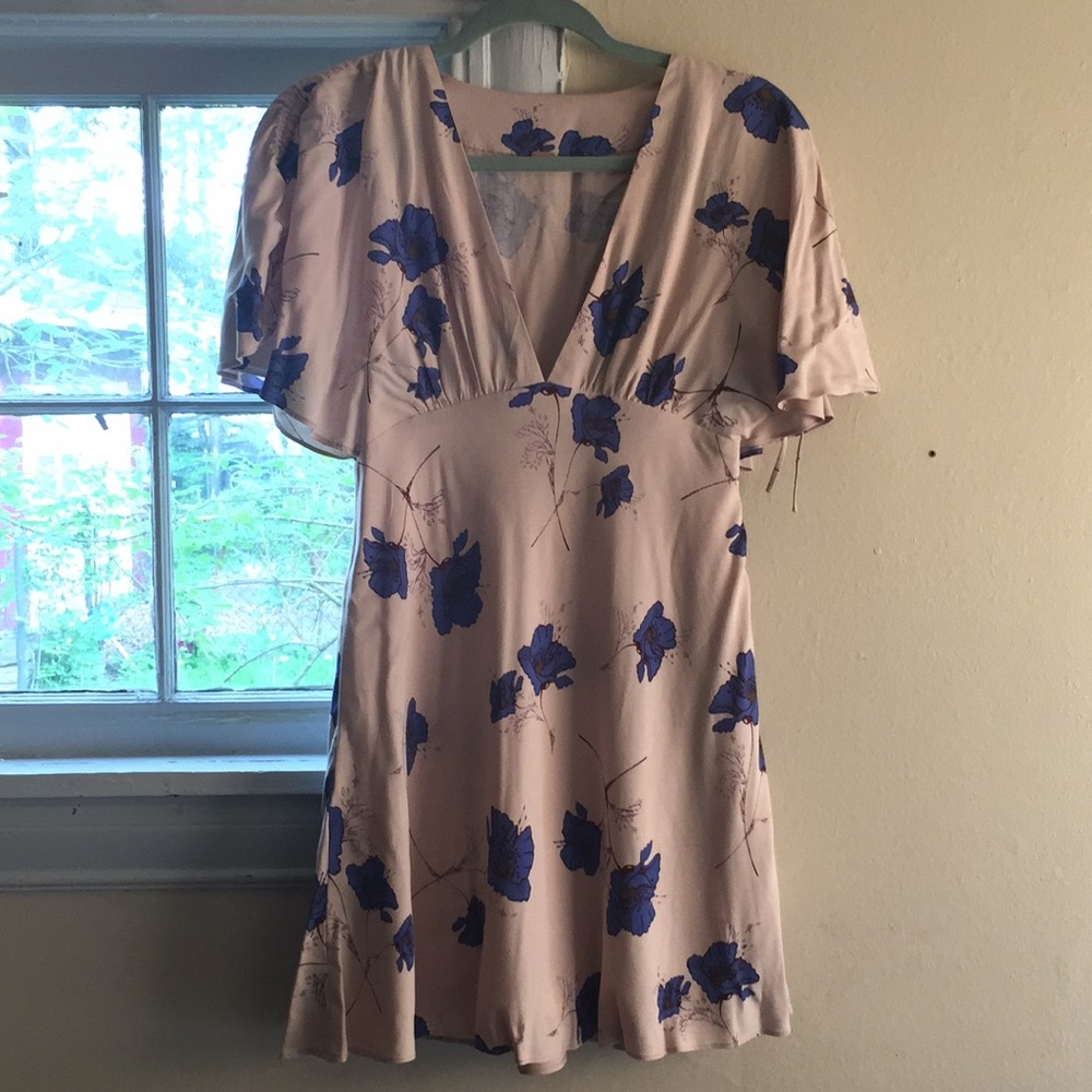 V-Neck Free People Mini Dress